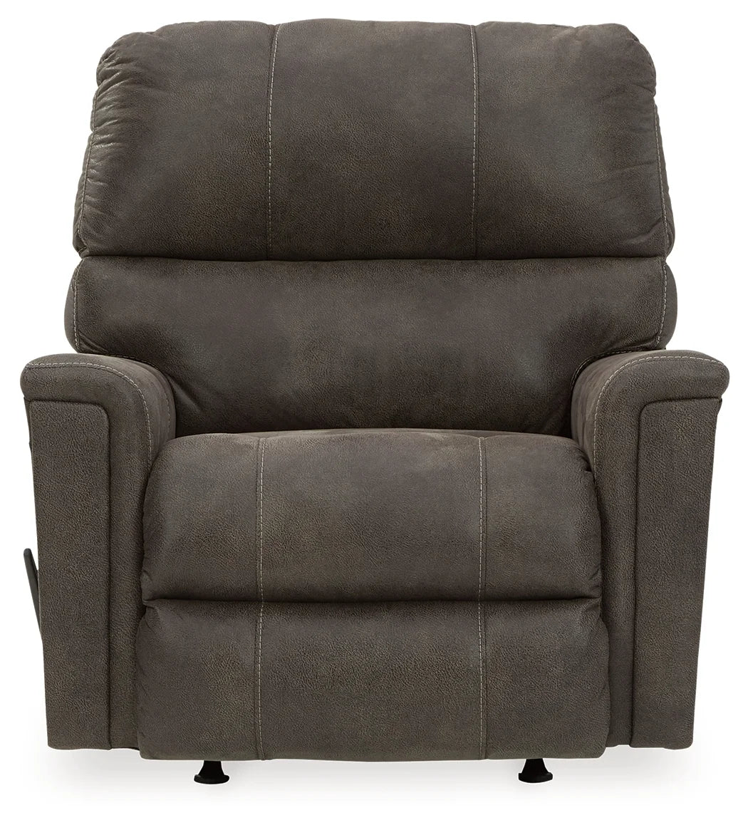 9400225C Navi Rocker Recliner Chair in Leather Upholstery - Smoke | Signature Design By Ashley