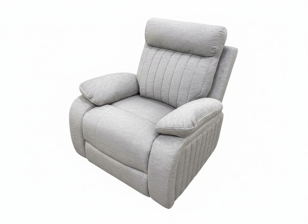 Elyse Power Recliner Chair in Fabric Upholstery - Stone