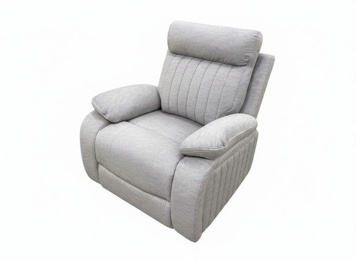 Elyse Power Recliner Chair in Fabric Upholstery - Stone