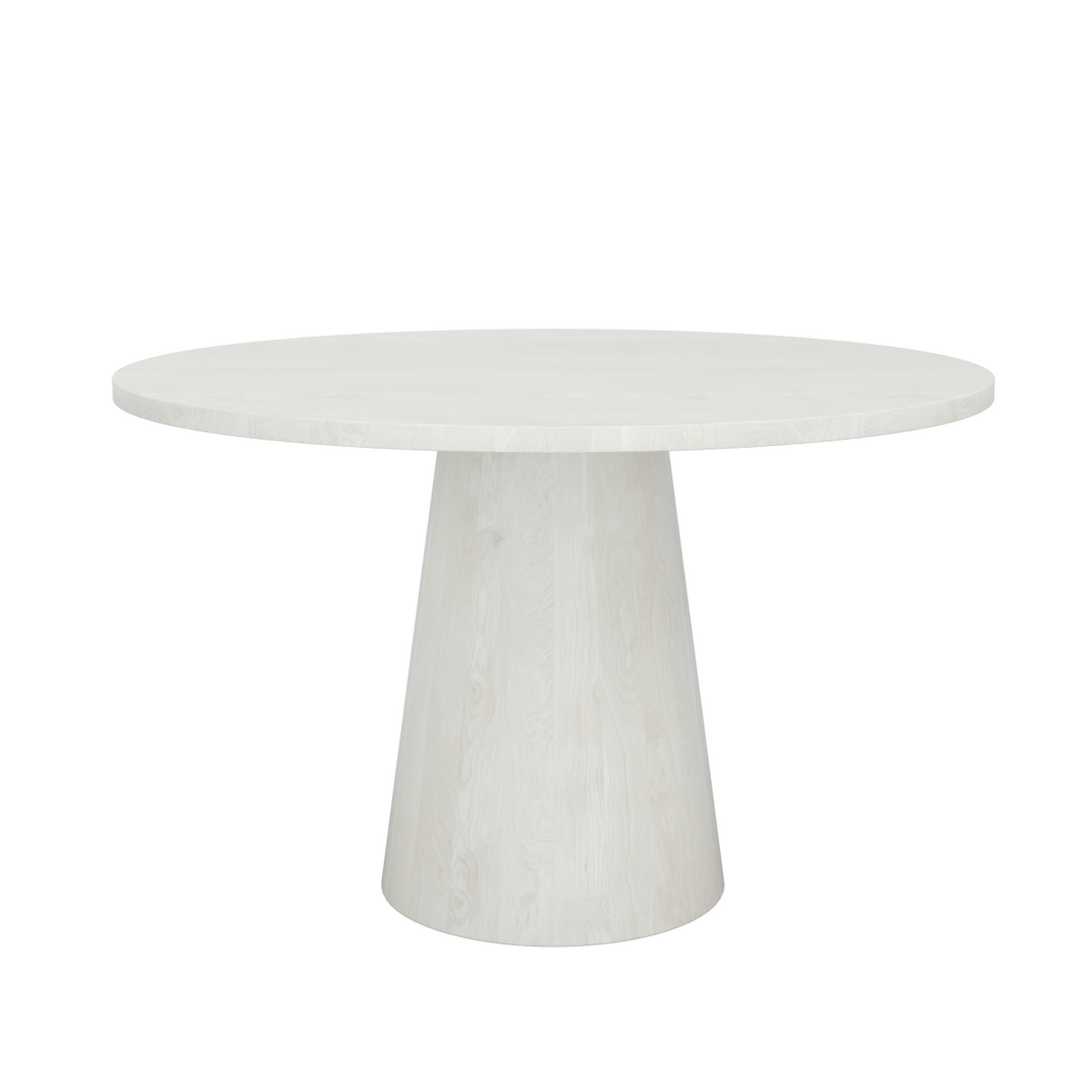 Vigo Solid Wooden White Round Dining Table