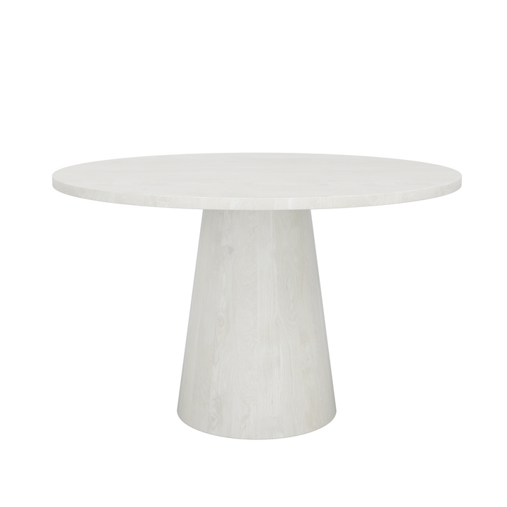 Vigo Solid Wooden White Round Dining Table