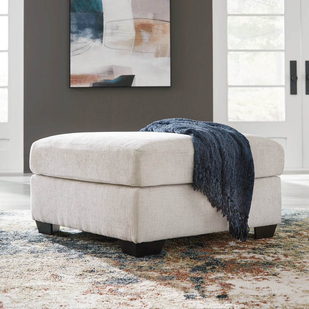 2430508 Aviemore Oversized Accent Ottoman In Fabric Upholstery - Stone | Signature Design By Ashley