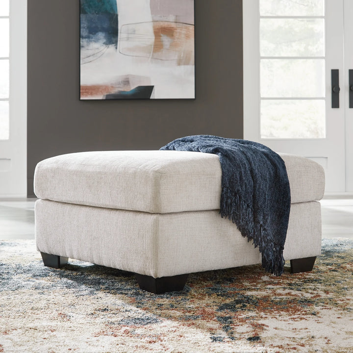 2430508 Aviemore Oversized Accent Ottoman In Fabric Upholstery - Stone | Signature Design By Ashley