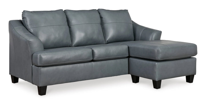 4770518 Genoa Sofa Chaise In Leather Upholstery - Steel | Signature Design By Ashley