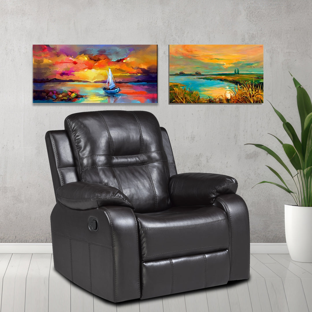 Napolean Cozy Recliner Chair With Appealing Chocolate Finish