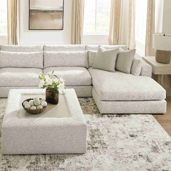 PC66004S9 Ashbourne Estate 4-piece Fabric Upholstered Sectional Sofa With Dual Chaise - Snowstone | Signature Design By Ashley