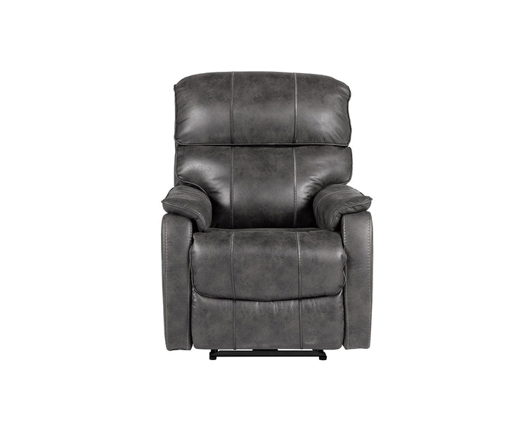 Vellum Power Recliner Chair in Leathaire Upholstery - Granite | Sleek & Relaxing With Gliding Motion