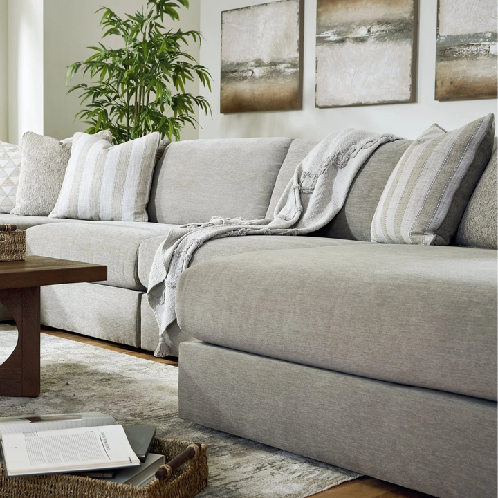 58103S11 Avaliyah 4-Piece Fabric Sectional Sofa With Dual Chaise - Ash | Signature Design By Ashley