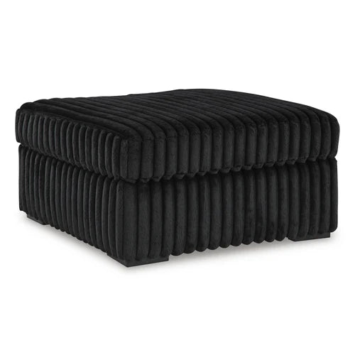 9810308 Midnight-madness Oversized Accent Ottoman In Fabric Upholstery - Onyx | Signature Design By Ashley