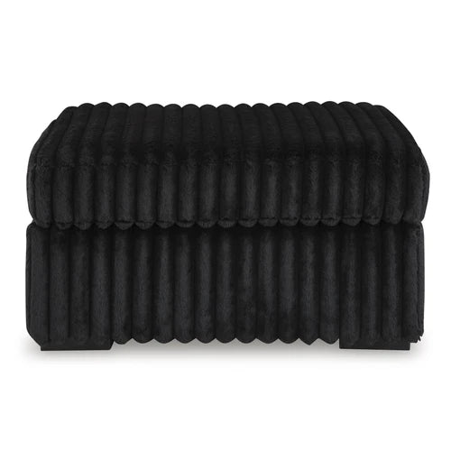 9810308 Midnight-madness Oversized Accent Ottoman In Fabric Upholstery - Onyx | Signature Design By Ashley
