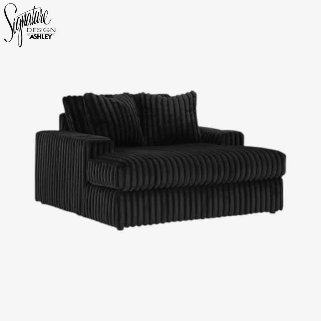 9810315 Midnight-madness Oversized Chaise In Fabric Upholstery - Onyx | Signature Design By Ashley
