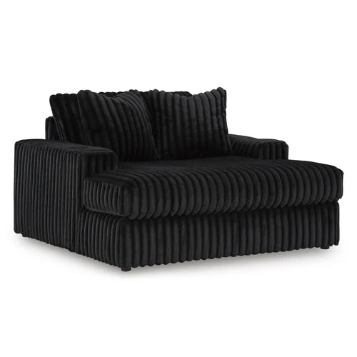 9810315 Midnight-madness Oversized Chaise In Fabric Upholstery - Onyx | Signature Design By Ashley