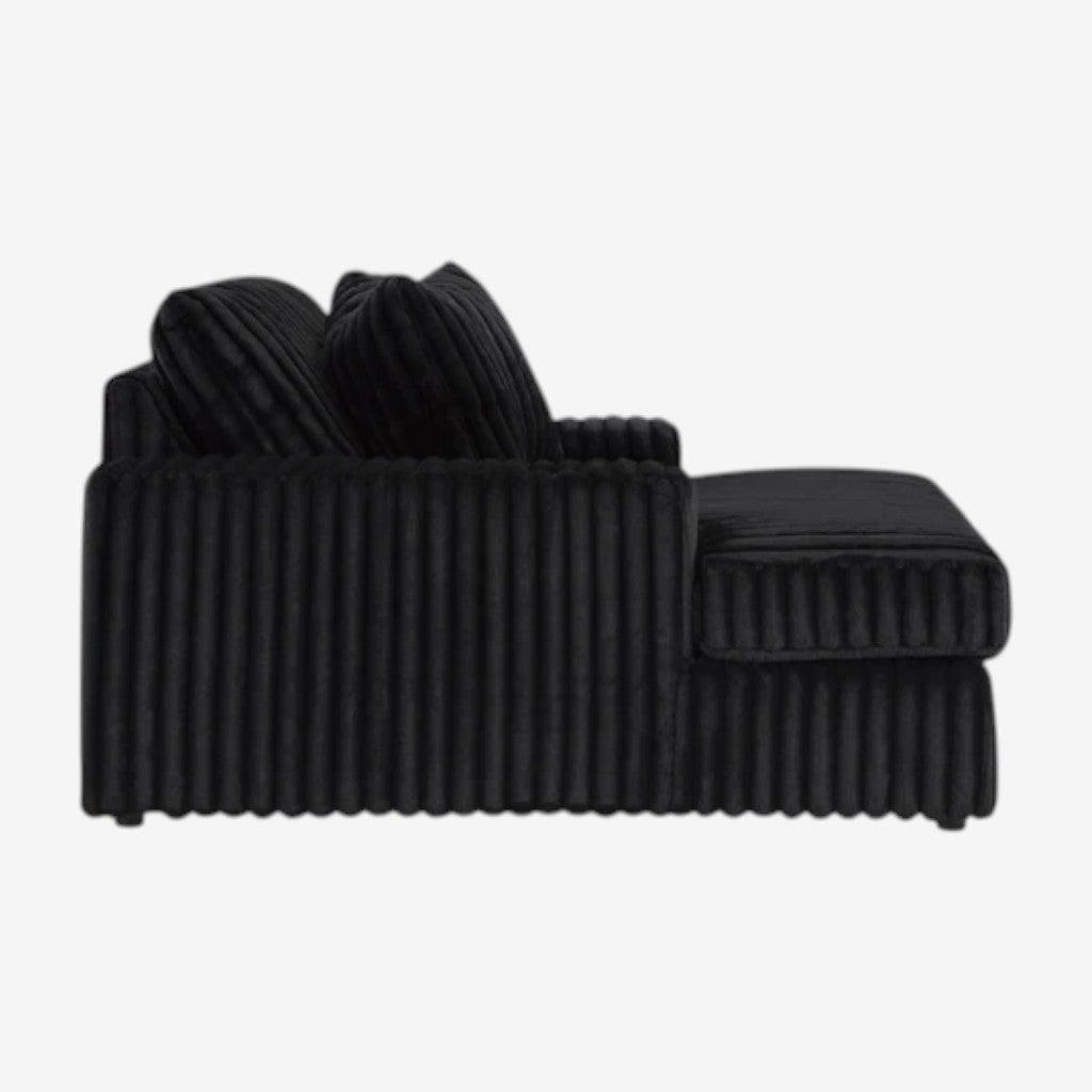 9810315 Midnight-madness Oversized Chaise In Fabric Upholstery - Onyx | Signature Design By Ashley