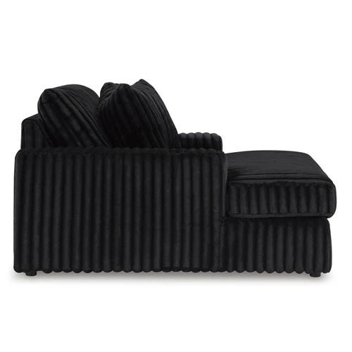 9810315 Midnight-madness Oversized Chaise In Fabric Upholstery - Onyx | Signature Design By Ashley