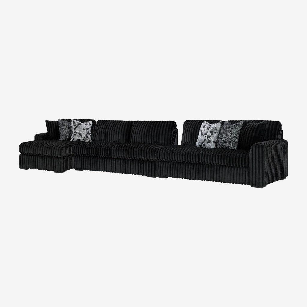 Midnight-madness 3-Piece Fabric Sectional Sofa With Chaise - Onyx | Signature Design By Ashley