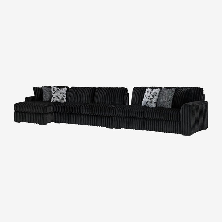 Midnight-madness 3-Piece Fabric Sectional Sofa With Chaise - Onyx | Signature Design By Ashley