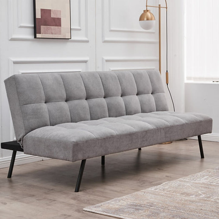 Harrison Fabric Upholstered Sofa Bed In Appealing Grey Finish
