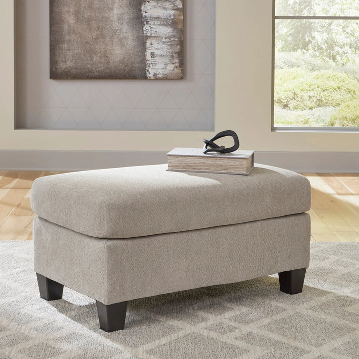 5980314 Willarae Accent Ottoman In Fabric Upholstery - Taupe | Benchcraft By Ashley