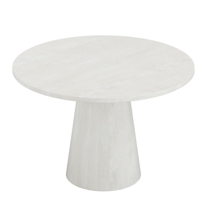 Vigo Solid Wooden White Round Dining Table