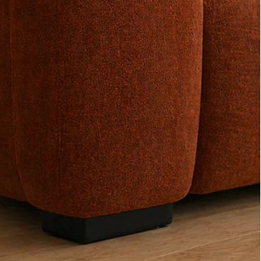Zara Rust 3-Seater Sofa In Fabric Upholstery