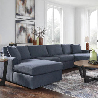 92121S19 Modmax 4-Piece Fabric Sectional Sofa With Dual Chaise - Ink | Signature Design By Ashley