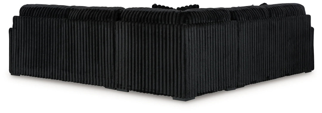 98103S6 Midnight-madness 3-Piece Sectional Sofa In Fabric Upholstery - Onyx | Signature Design By Ashley