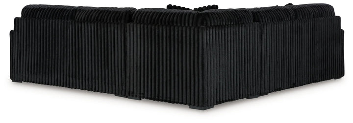 98103S6 Midnight-madness 3-Piece Sectional Sofa In Fabric Upholstery - Onyx | Signature Design By Ashley