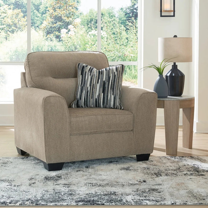 3130423 Olten Oversized Armchair In Fabric Upholstery - Mocha | Benchcraft By Ashley