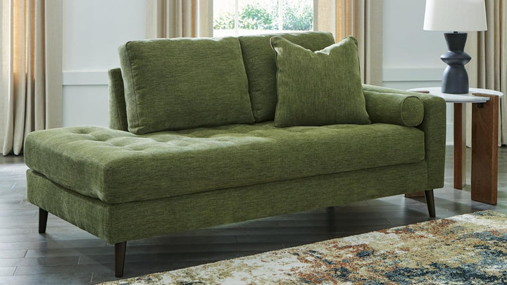 2610717 Bixler RAF Corner Chaise - Olive | Signature Design By Ashley