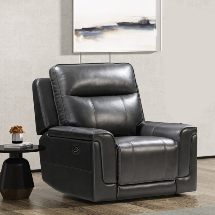 Nova Power Recliner Chair In Striking Charcoal Finish