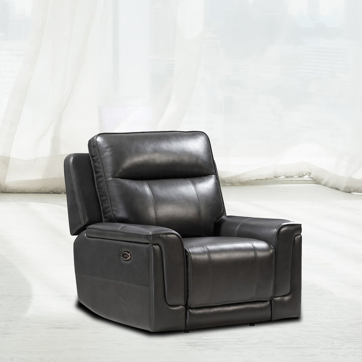 Nova Power Recliner Chair In Striking Charcoal Finish