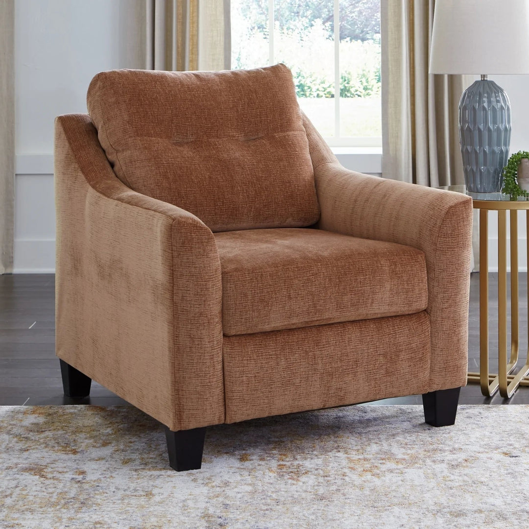 6720420 Amity Bay Armchair In Fabric Upholstery - Clay | Benchcraft By Ashley