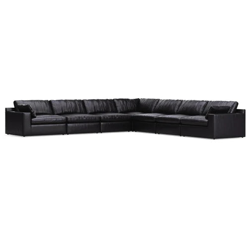 30902S6 Emilia 7-Piece Sectional Sofa In Leather Upholstery - Black | Signature Design By Ashley