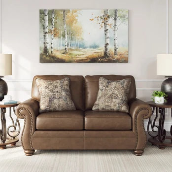 PC5590235 Chasemore Loveseat In Faux Leather Upholstery - Earth | Signature Design By Ashley