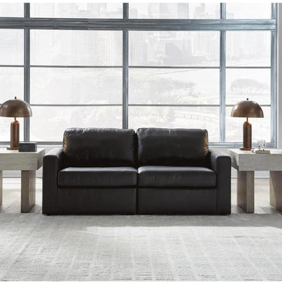 74305S1 Modmax II 2-Piece Modular Loveseat In Leather Upholstery - Black | Signature Design By Ashley