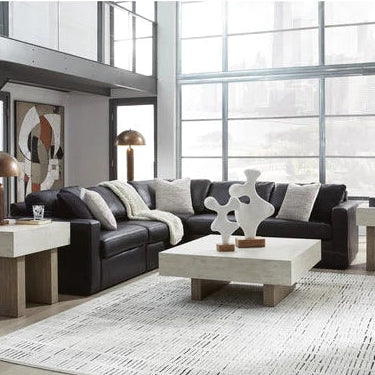 74305S6 Modmax II 5-Piece Sectional Sofa In Leather Upholstery - Black | Signature Design By Ashley