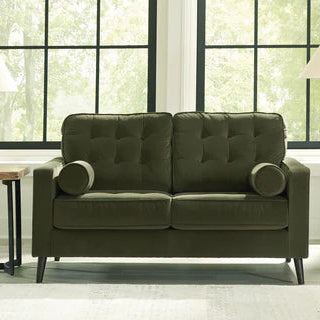 2640435 Reveon Lakes Loveseat In Fabric Upholstery - Olive | Signature Design By Ashley