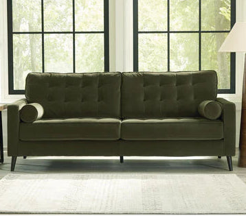 2640438 Reveon Lakes Stationary Sofa In Fabric Upholstery - Olive | Signature Design By Ashley