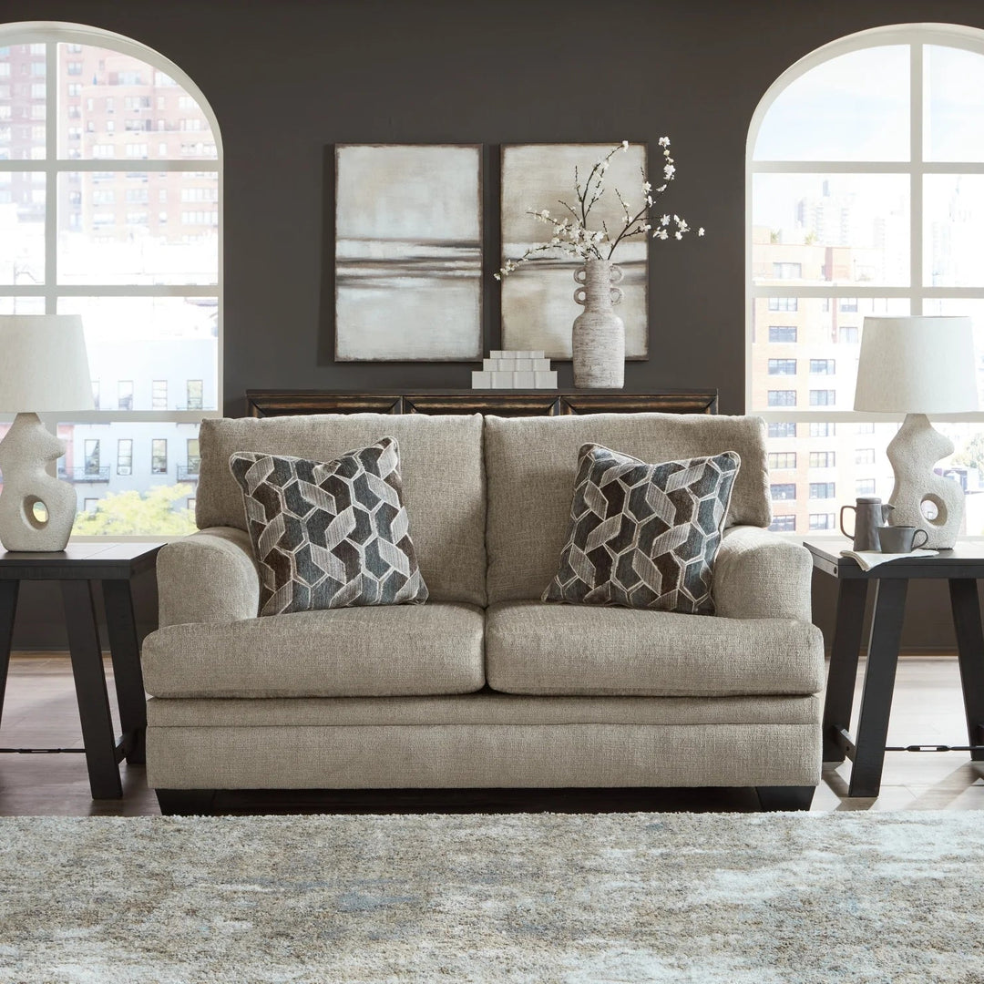 5950435 Stonemeade Loveseat In Fabric Upholstery - Taupe | Signature Design By Ashley