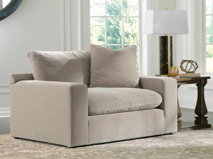 6780823 Maxton Heights Oversized Armchair In Fabric Upholstery - Pebble | Benchcraft By Ashley