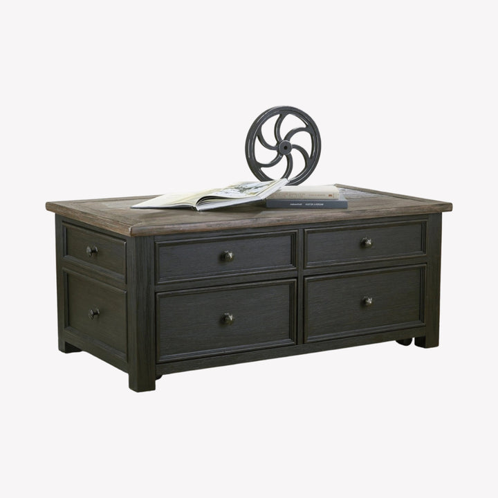 T736-20 Tyler Creek Coffee Table With Lift Top - Greyish Brown/ Black | Signature Design By Ashley