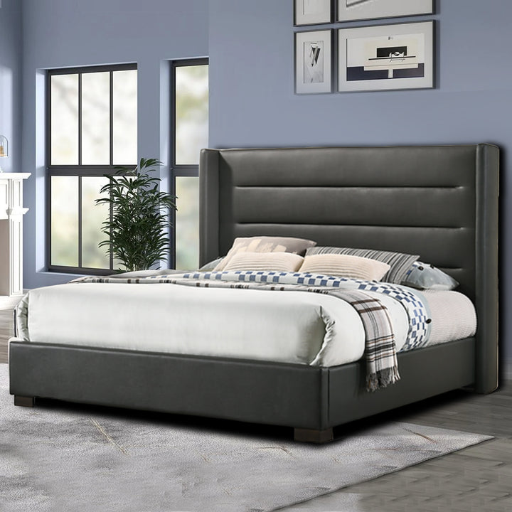 Gorge Gray Platform Bed - Contemporary Grey Bed