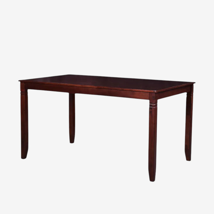 Alexia Wooden Dining Table Set For 6 With PU Upholstered Chairs - Espresso
