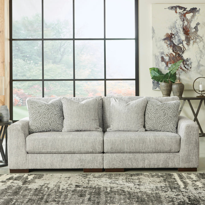 14404S4 Regent Park 2-Piece Loveseat in Fabric Upholstery - Pewter | Signature Design By Ashley