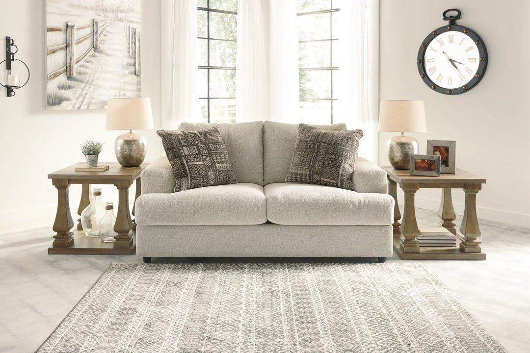 9510435 Soletren Loveseat In Fabric Upholstery - Stone | Signature Design By Ashley
