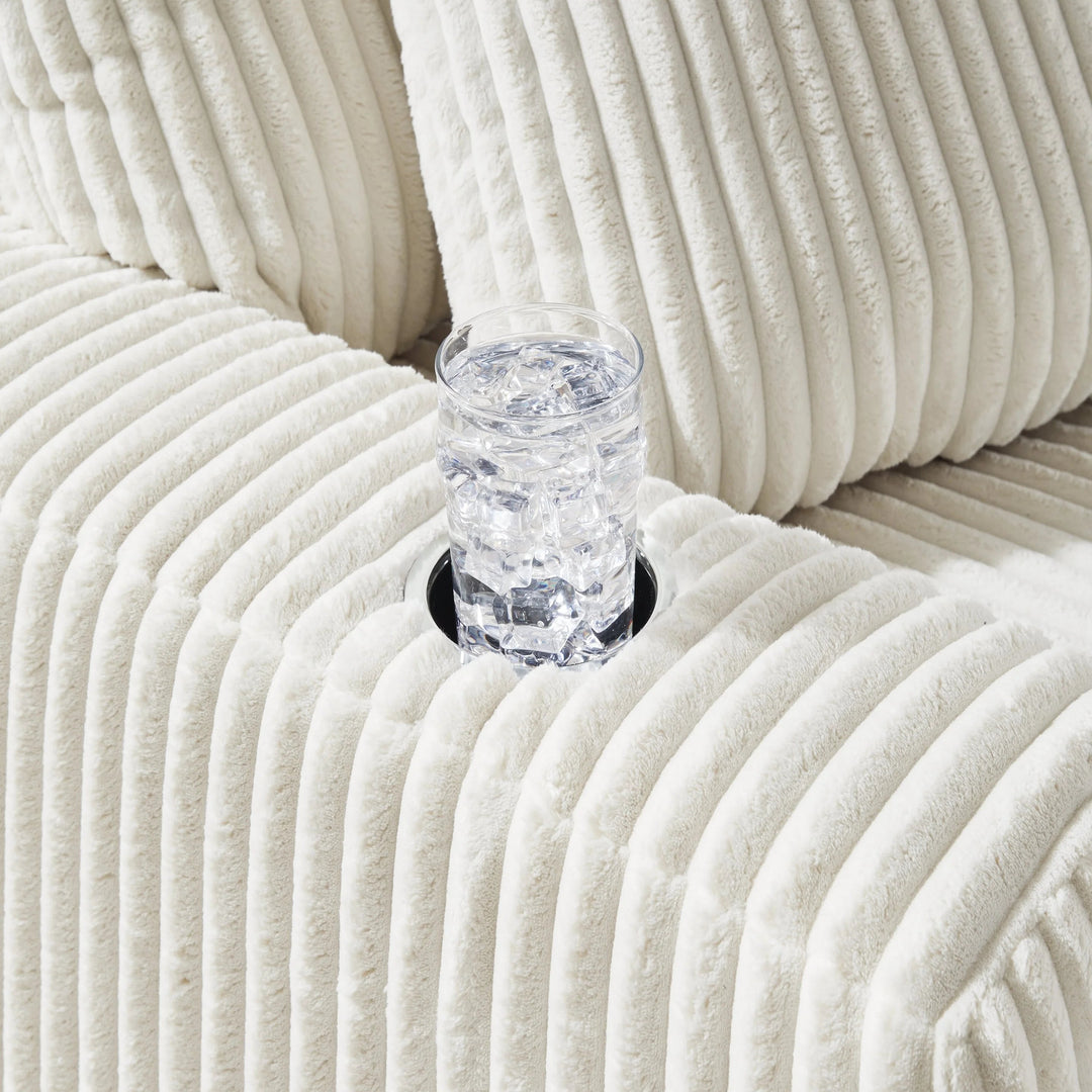 2110415 Lindyn Oversized Chaise In Fabric Upholstery - Ivory | Signature Design By Ashley