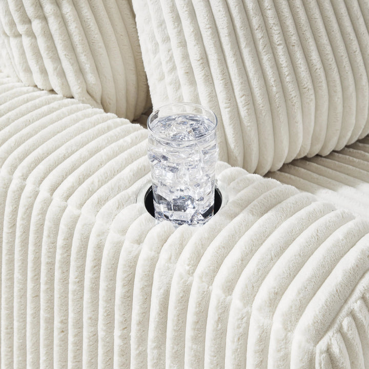 2110415 Lindyn Oversized Chaise In Fabric Upholstery - Ivory | Signature Design By Ashley