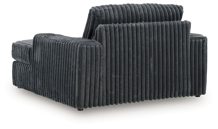 9810515 Midnight-madness Oversized Chaise In Fabric Upholstery - Gunmetal | Signature Design By Ashley