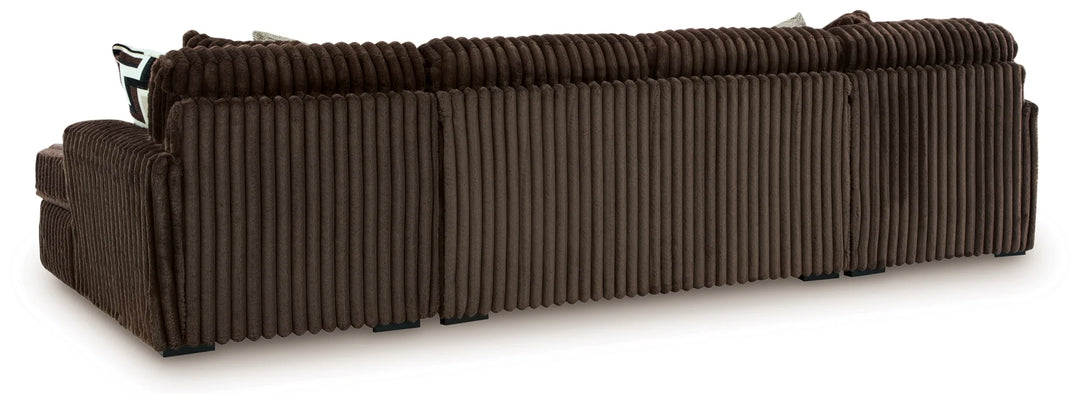 98104S5 Midnight-madness 3-Piece Fabric Sectional Sofa With Dual Chaise - Chocolate | Signature Design By Ashley