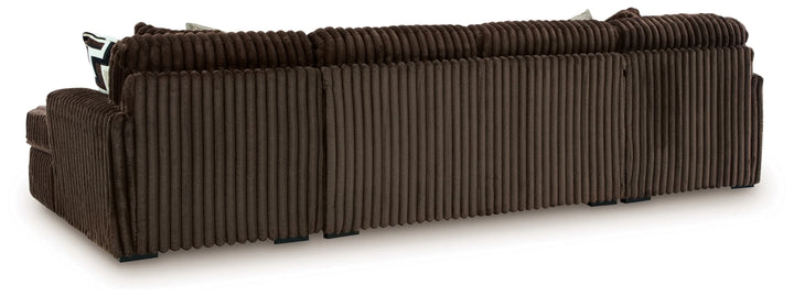 98104S5 Midnight-madness 3-Piece Fabric Sectional Sofa With Dual Chaise - Chocolate | Signature Design By Ashley